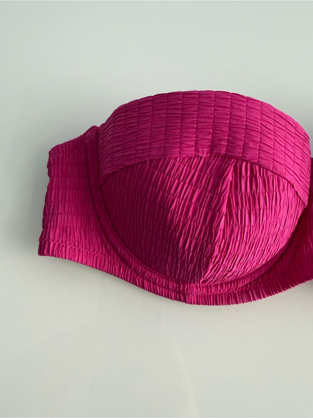 DKNY Women's Pink Textured Molded Balconette Bikini Top Size Large - Picture 4 of 9